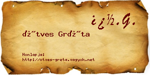 Ötves Gréta névjegykártya